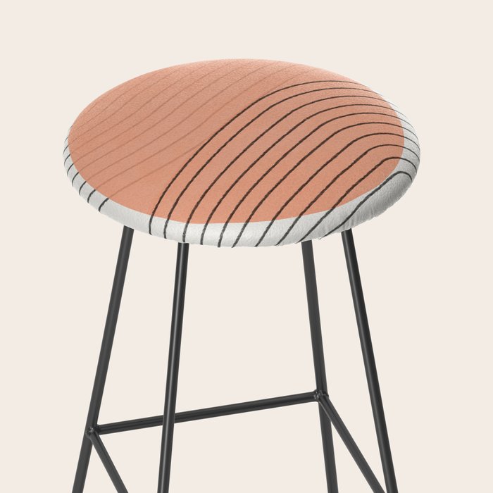Peachy Geometric Balance Stool Gallery Image 2