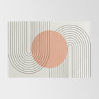 Peachy Geometric Balance Rug Gallery Image 2