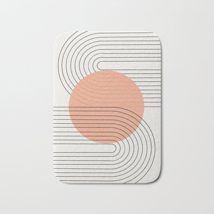 Peachy Geometric Balance Bath Mat Gallery Image 1