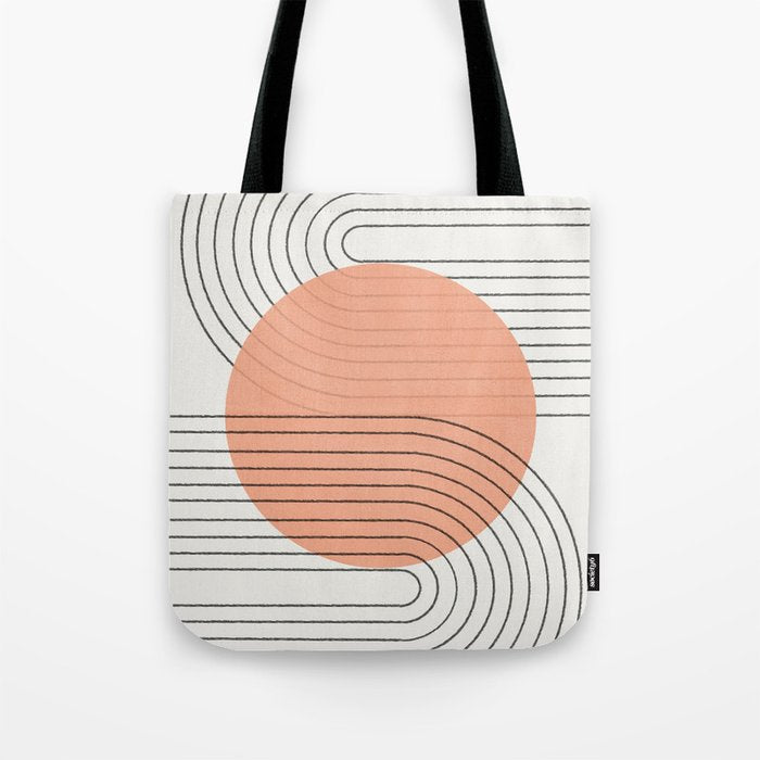 Peachy Geometric Balance Tote Bag Gallery Image 1