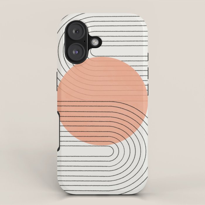 Peachy Geometric Balance iPhone Case Gallery Image 1