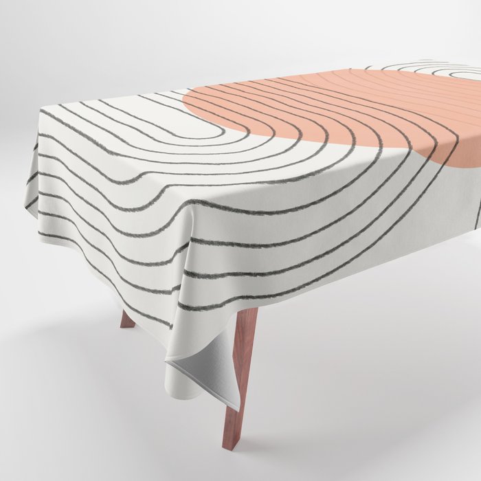Peachy Geometric Balance Tablecloth Gallery Image 1