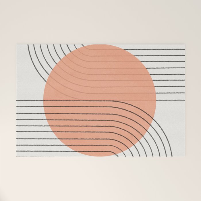 Peachy Geometric Balance Welcome Mat Gallery Image 1