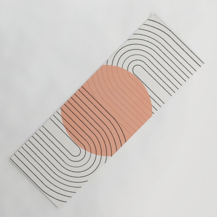 Peachy Geometric Balance Yoga Mat Gallery Image 1