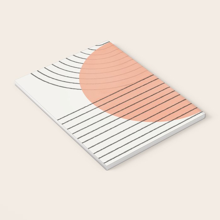 Peachy Geometric Balance Notebook Gallery Image 3