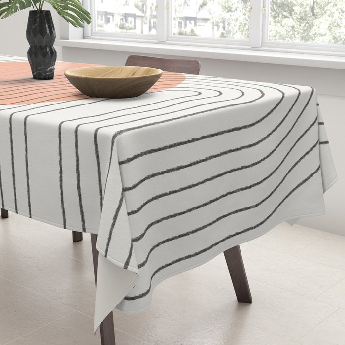 Peachy Geometric Balance Tablecloth Gallery Image 3
