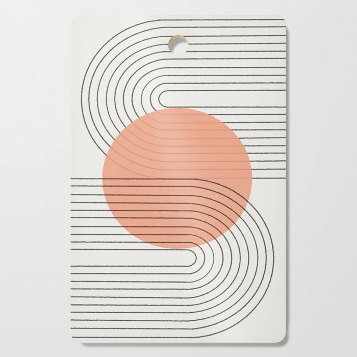 Peachy Geometric Balance Cutting Board Gallery Image 1