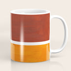 Burnt Sienna Yellow Ochre Rothko Minimalist Mid Century Abstract Color Field Squares Coffee Mug Gallery Image 1