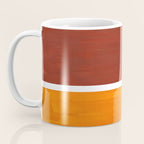 Burnt Sienna Yellow Ochre Rothko Minimalist Mid Century Abstract Color Field Squares Coffee Mug Gallery Image 3