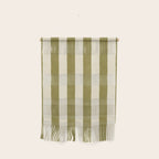 Cabana Stripe - moss green and cream Wall Hanging Gallery Image 1