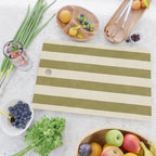 Cabana Stripe - moss green and cream Cutting Board Gallery Image 2