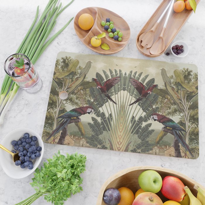 Parrot Garden Cutting Board Gallery Image 2