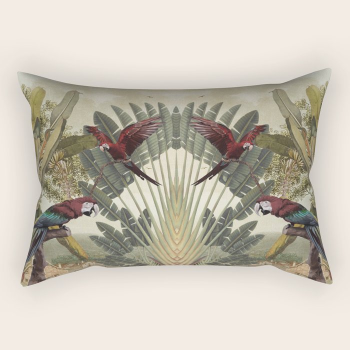 Parrot Garden Rectangular Pillow Gallery Image 2