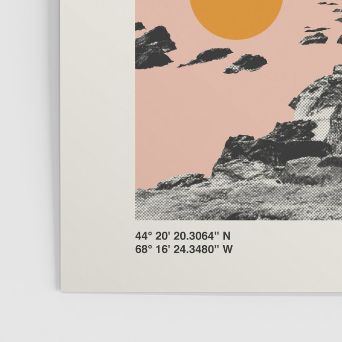 Retro National Park Poster, Acadia Maine, Vintage Mid Century Modern Poster Gallery Image 3