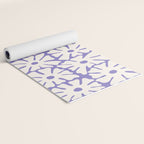 Mid-Century Flowers in Blue & White Yoga Mat Gallery Image 2