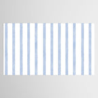 Classic Blue Watercolor Summer Stripes Tablecloth Gallery Image 2