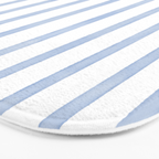 Classic Blue Watercolor Summer Stripes Bath Mat Gallery Image 3