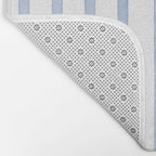 Classic Blue Watercolor Summer Stripes Bath Mat Gallery Image 2