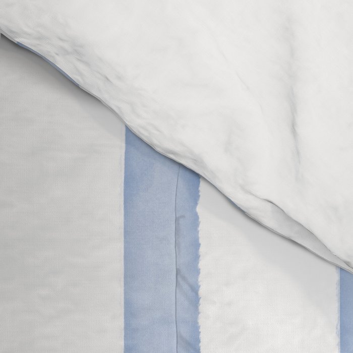 Classic Blue Watercolor Summer Stripes Comforter Gallery Image 4
