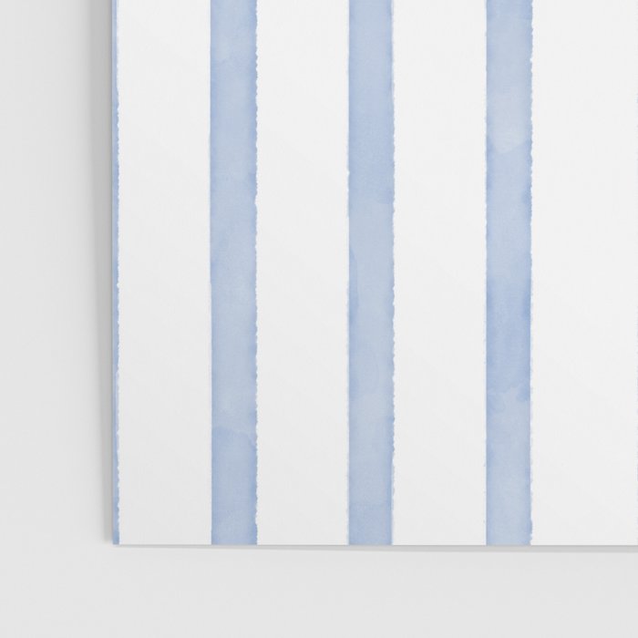 Classic Blue Watercolor Summer Stripes Poster Gallery Image 3
