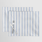 Classic Blue Watercolor Summer Stripes Placemat Gallery Image 1