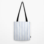 Classic Blue Watercolor Summer Stripes Tote Bag Gallery Image 2