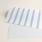 Classic Blue Watercolor Summer Stripes Wrapping Paper Gallery Image 2
