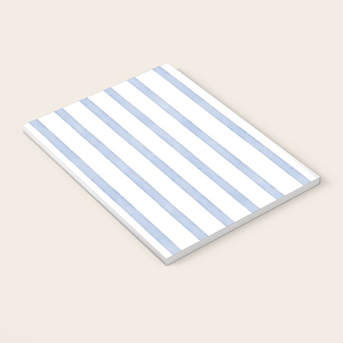 Classic Blue Watercolor Summer Stripes Notebook Gallery Image 3