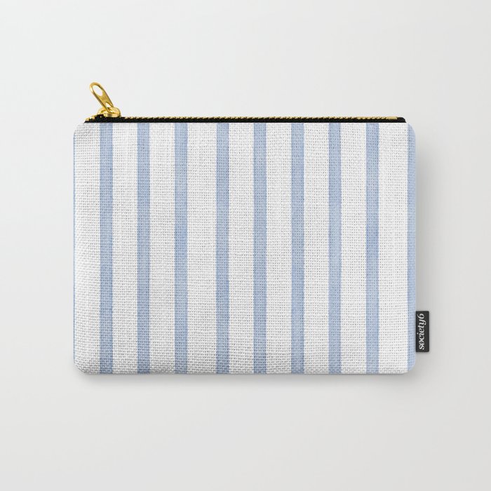 Classic Blue Watercolor Summer Stripes Carry All Pouch Gallery Image 1