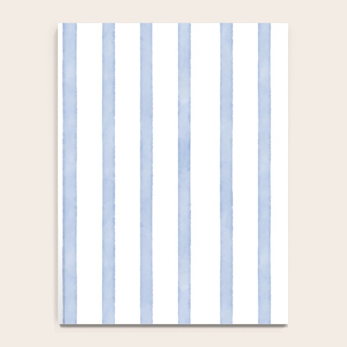 Classic Blue Watercolor Summer Stripes Notebook Gallery Image 4