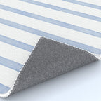 Classic Blue Watercolor Summer Stripes Rug Gallery Image 4