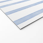 Classic Blue Watercolor Summer Stripes Welcome Mat Gallery Image 2