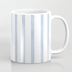 Classic Blue Watercolor Summer Stripes Coffee Mug Gallery Image 1