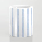 Classic Blue Watercolor Summer Stripes Coffee Mug Gallery Image 4