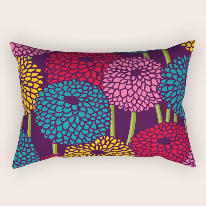 Full of Chrysanth Rectangular Pillow Gallery Image 1