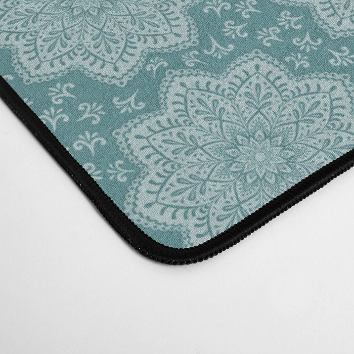 Vintage Astrology Zodiac Wheel on Teal Desk Mat Gallery Image 4