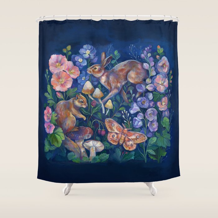 Spring Flower Garden Shower Curtain Gallery Image 1