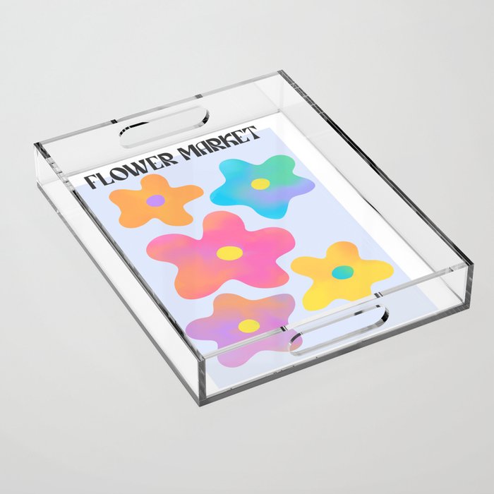Flower market neon Acrylic Tray Gallery Image 1