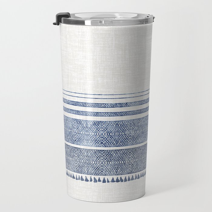FRENCH LINEN CHAMBRAY TASSEL Travel Mug Gallery Image 3