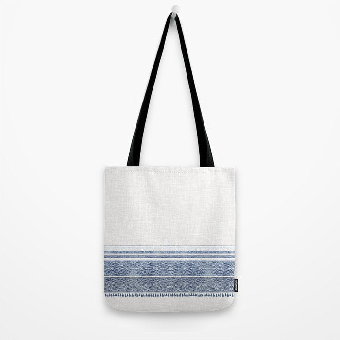 FRENCH LINEN CHAMBRAY TASSEL Tote Bag Gallery Image 2