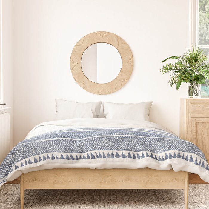 FRENCH LINEN CHAMBRAY TASSEL Duvet Cover Gallery Image 3