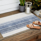 FRENCH LINEN CHAMBRAY TASSEL Outdoor Rug Gallery Image 2