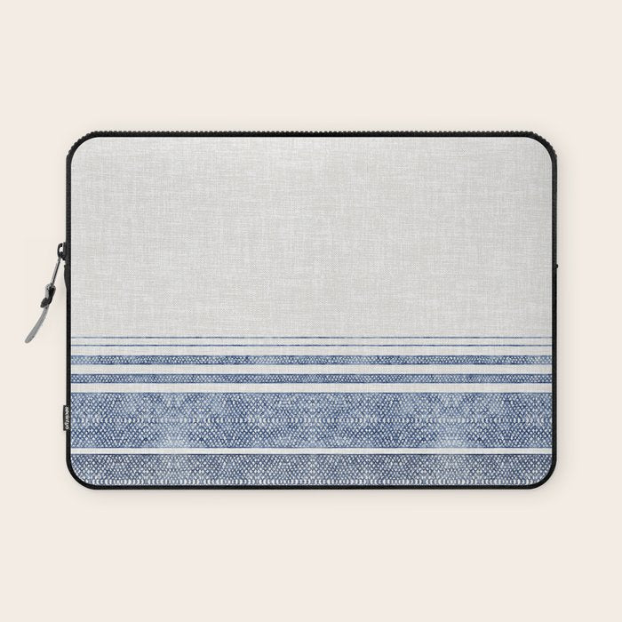 FRENCH LINEN CHAMBRAY TASSEL Laptop Sleeve Gallery Image 1