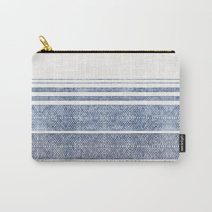 FRENCH LINEN CHAMBRAY TASSEL Carry All Pouch Gallery Image 1