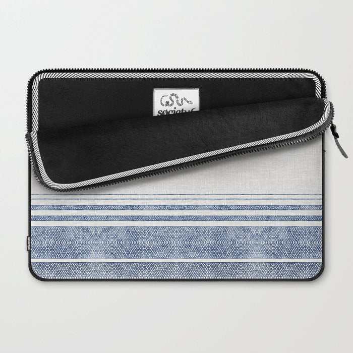 FRENCH LINEN CHAMBRAY TASSEL Laptop Sleeve Gallery Image 2