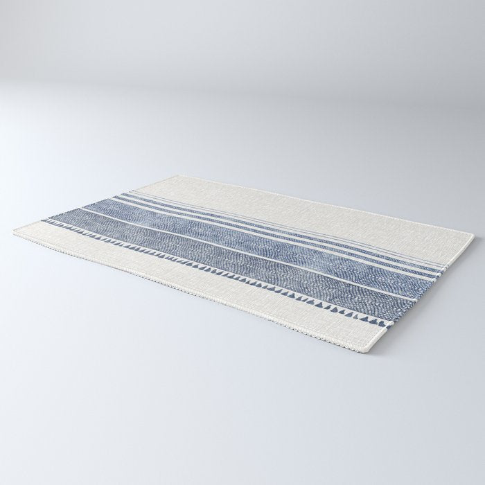 FRENCH LINEN CHAMBRAY TASSEL Rug Gallery Image 3