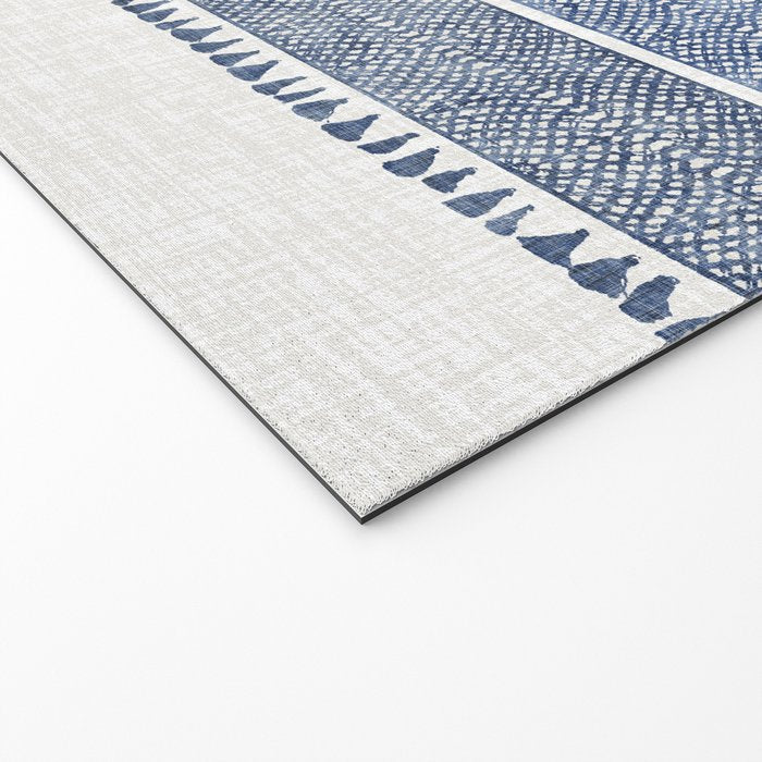 FRENCH LINEN CHAMBRAY TASSEL Welcome Mat Gallery Image 2