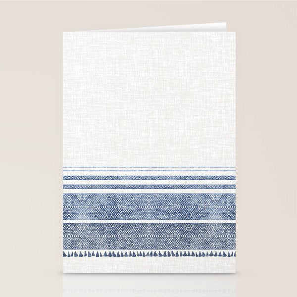 FRENCH LINEN CHAMBRAY TASSEL Stationery Card Gallery Image 2
