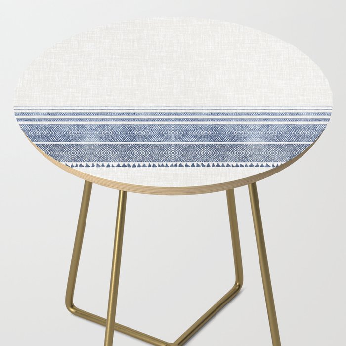 FRENCH LINEN CHAMBRAY TASSEL Side Table Gallery Image 2