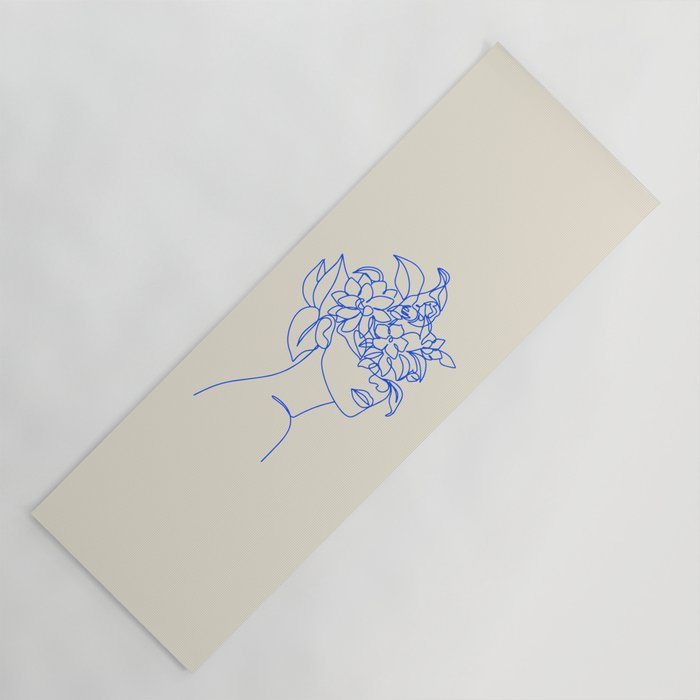 The Girl with the Flowers: Off-White Edition Yoga Mat Gallery Image 1